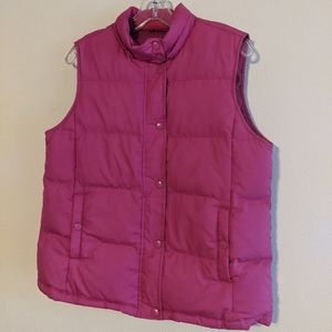 GAP Pink Quilted Down Puffer Vest